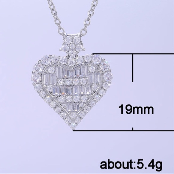 NEW 925 STERLING SILVER DIAMOND PENDANT NECKLACE - Picture 3 of 9